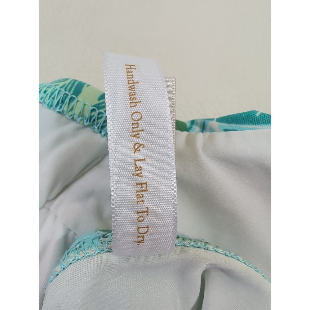 Helen Jon Bikini Swim Set Womens M Blue Dominica Floral Beach Pool Vacation - Picture 8 of 10